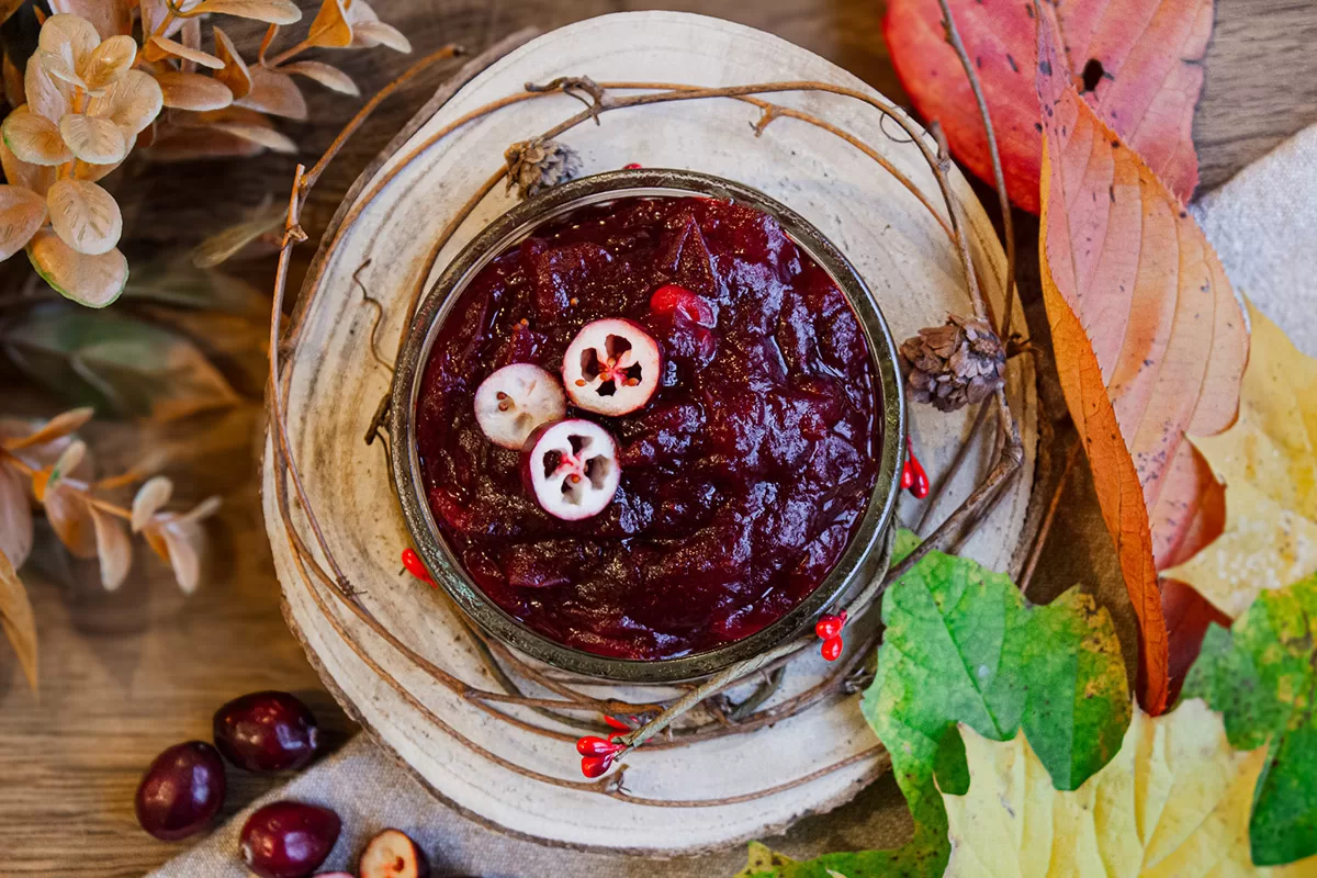 Relish Image Quick and Easy Cranberry Relish - The Cheeky Green Bean